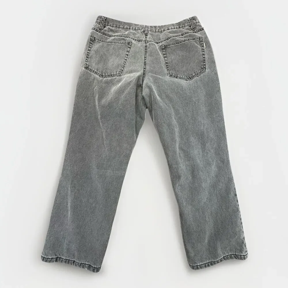 RedHead Flannel Lined Jeans Men's 38x30 Relaxed Fit Gray Washed Denim - Picture 3 of 10